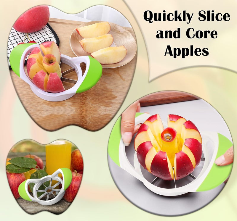 ARSUK Apple Cutter Slicer and Corer (8 Blades) - Thin Slice apple wedger, 2 in 1 Apple Core Remover and Cutter Tools, Non-Slip Soft Grip Handles - Image 4